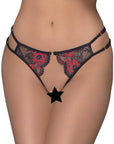 Cottelli Adjustable Lacey Crotchless Brief - Rapture Works