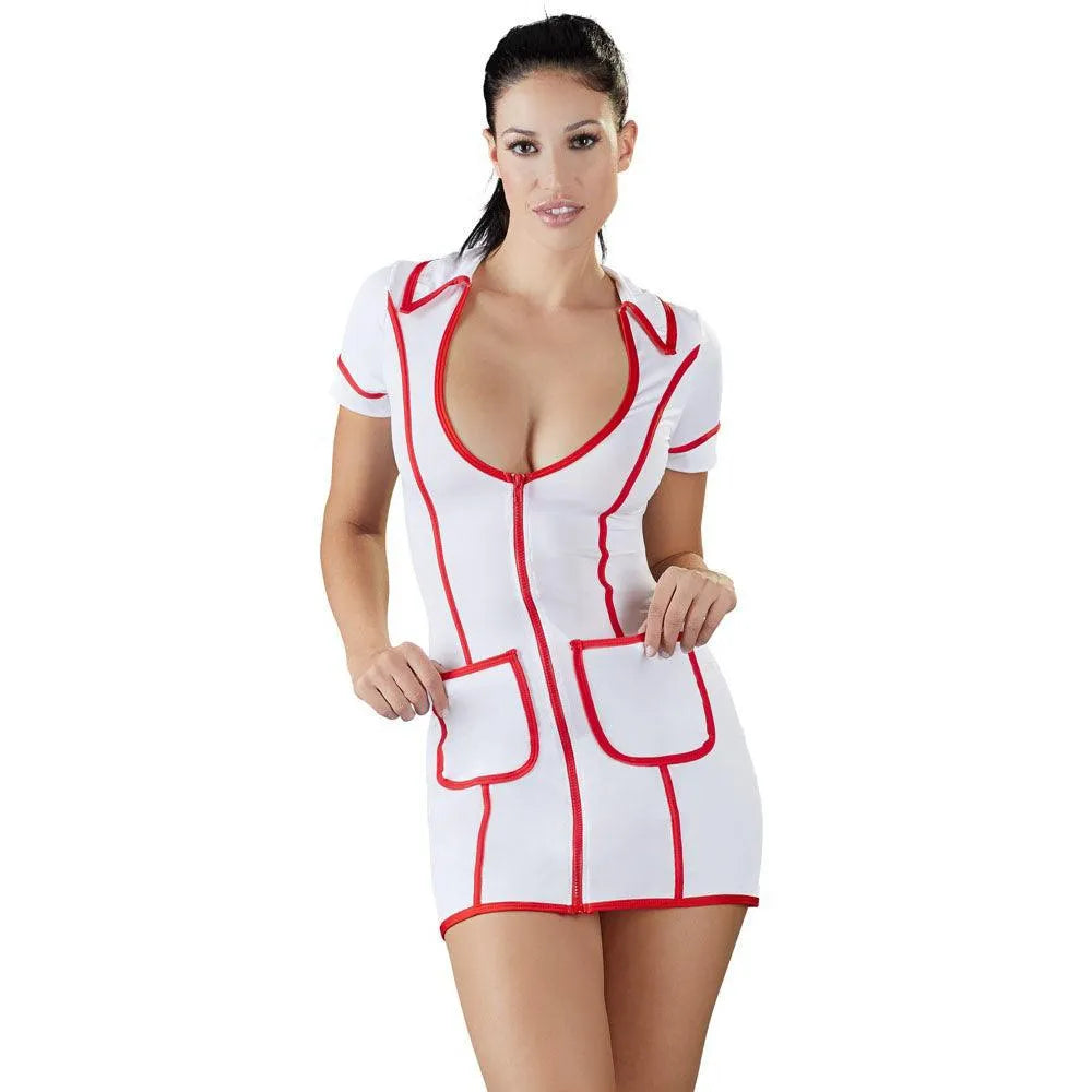 Cottelli Costumes White And Red Nurses Dress - Rapture Works