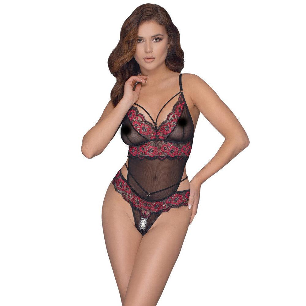 Cottelli Crotchless Body With Lace - Rapture Works