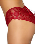 Cottelli Crotchless Panty Red - Rapture Works