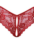 Cottelli Crotchless Panty Red - Rapture Works