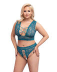 Cottelli Curves Bralette and Crotchless Thong Set - Rapture Works