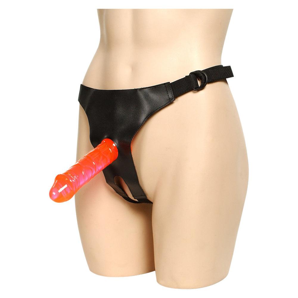 Crotchless Strap On Harness With 2 Dongs - Rapture Works