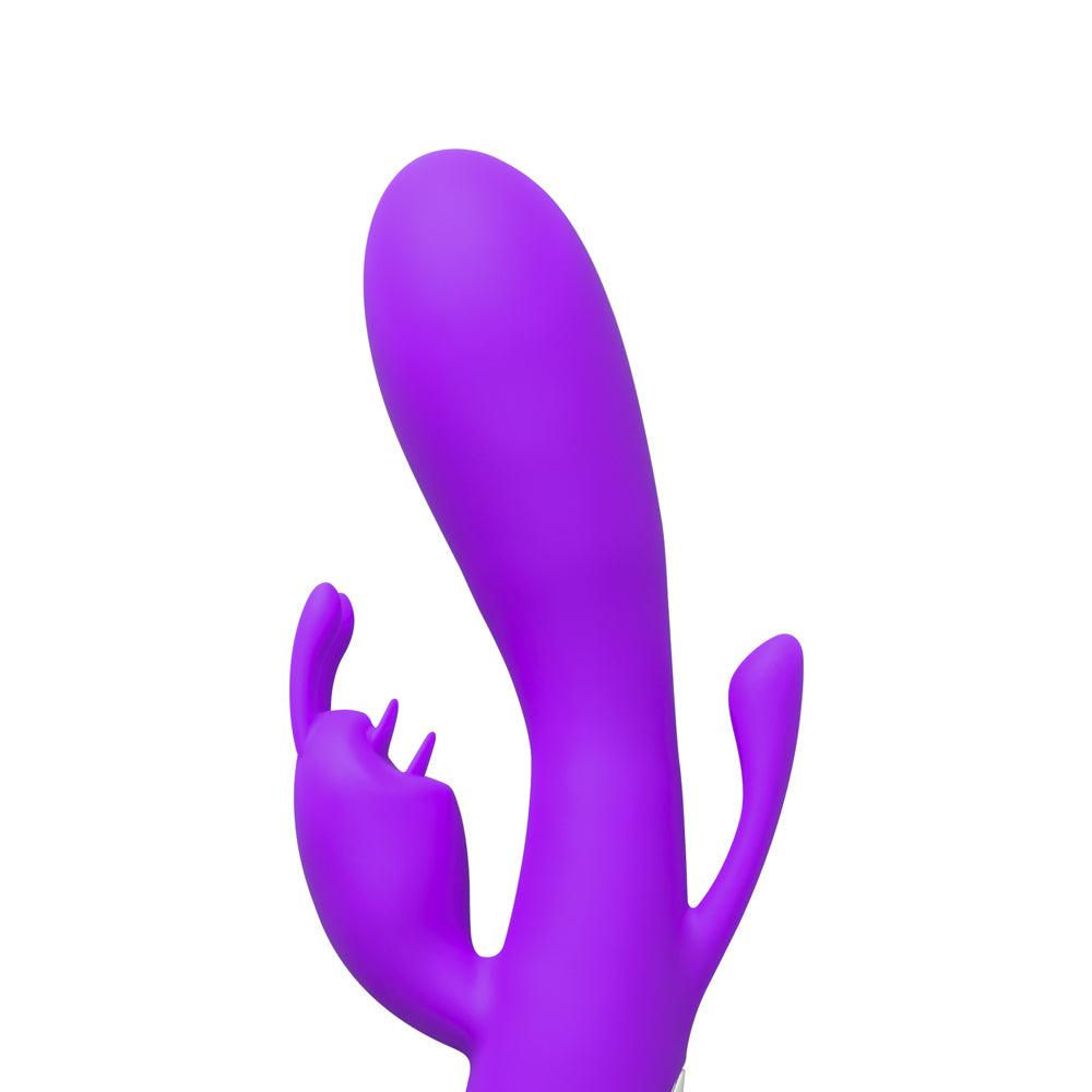 Double Bunny 12 speed Silicone Vibe Purple - Rapture Works