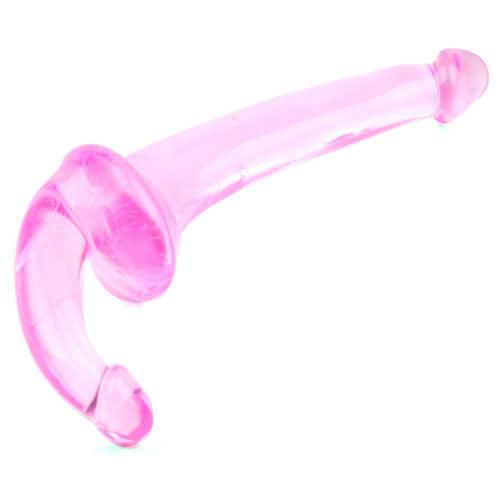 Double Fun Pink Strapless Strap On Dildo - Rapture Works