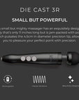 Doxy Die Cast 3 Rechargeable Wand Matte Black - Rapture Works