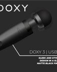 Doxy Wand 3 Black USB Powered - Rapture Works