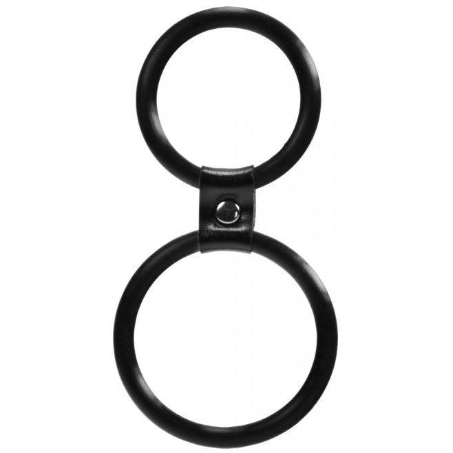 Dual Rings Shaft And Balls Ring - Rapture Works