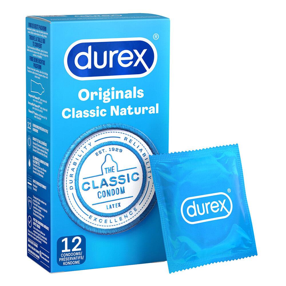 Durex Originals Classic Natural Condoms 12 Pack - Rapture Works