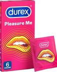 Durex Pleasure Me Ribbed And Dotted Condoms 6 Pack - Rapture Works