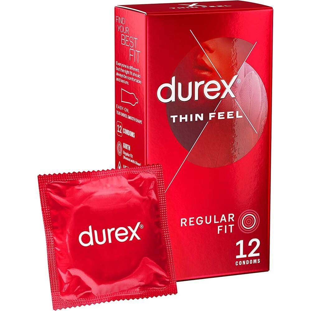 Durex Thin Feel Regular Fit Condoms 12 Pack - Rapture Works