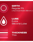 Durex Thin Feel Regular Fit Condoms 12 Pack - Rapture Works