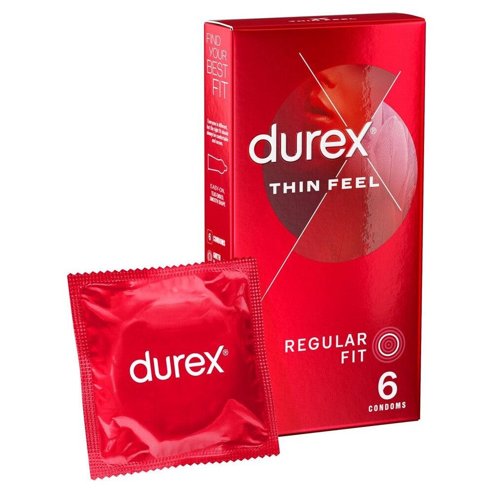 Durex Thin Feel Regular Fit Condoms 6 Pack - Rapture Works
