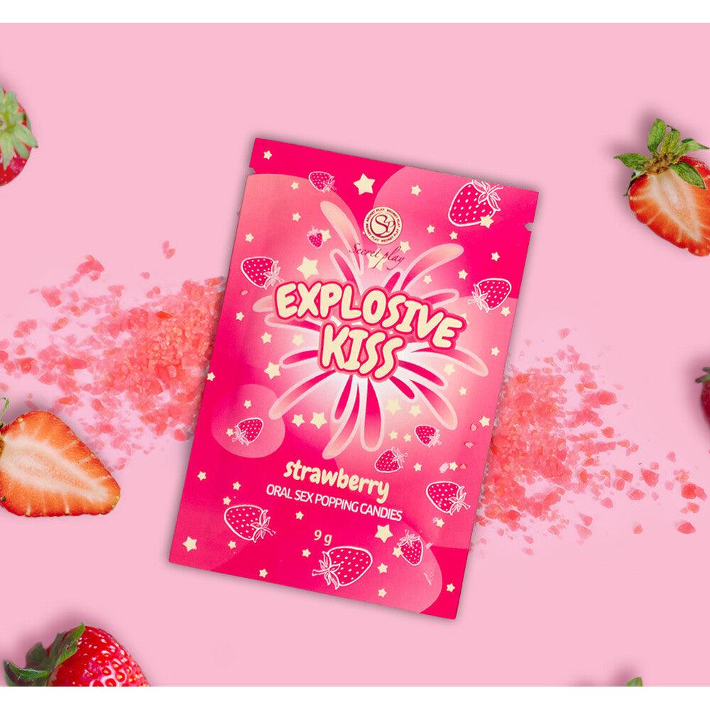 Explosive Kiss Strawberry Oral SEX Popping Candies 9g - Rapture Works