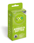 EXS Comfy Fit Ribbed and Dotted Condoms 12 Pack - Rapture Works