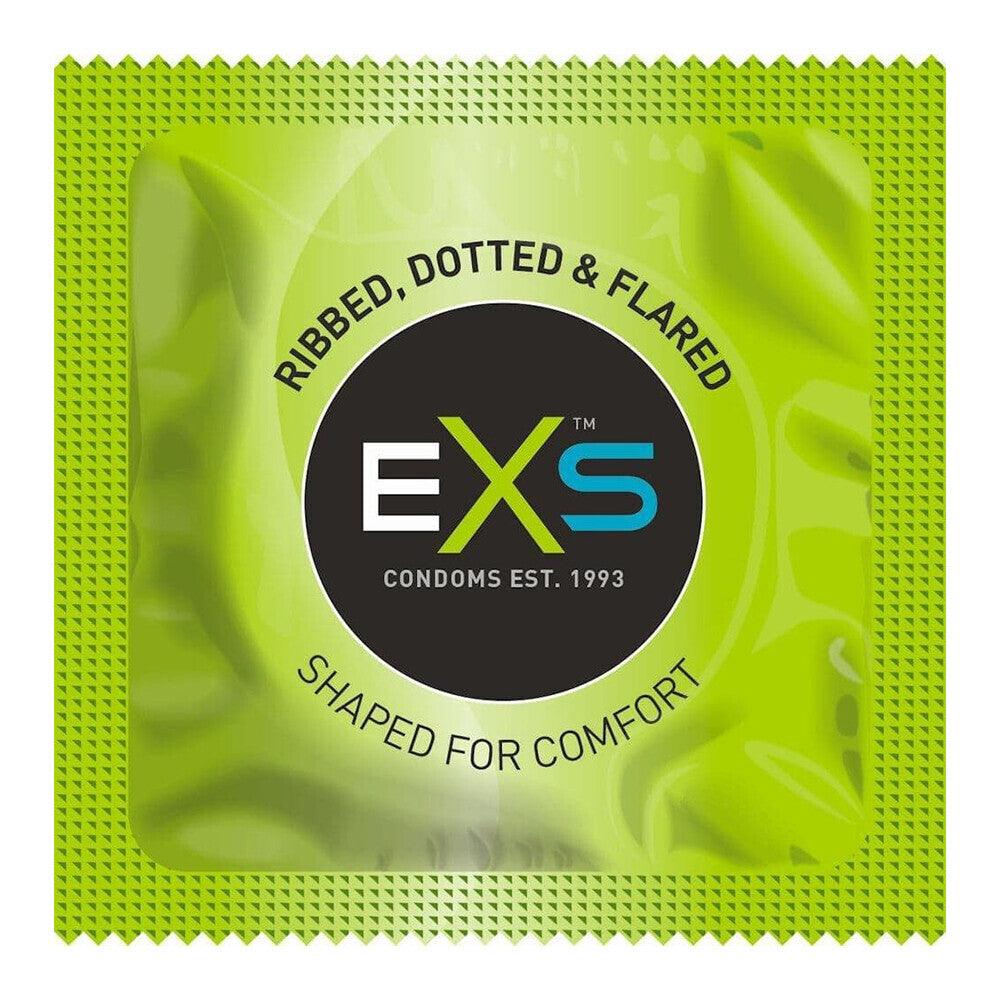 EXS Comfy Fit Ribbed and Dotted Condoms 12 Pack - Rapture Works