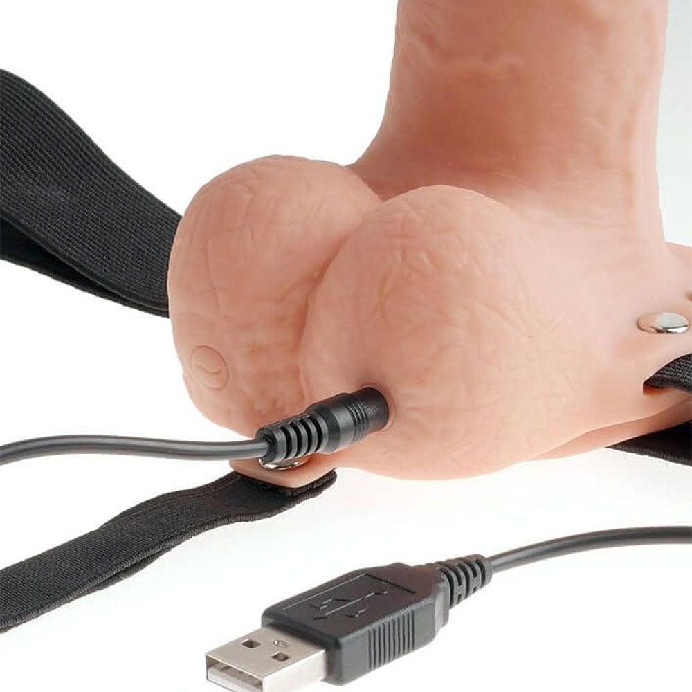 Fetish Fantasy 11 Inch Hollow Rechargeable Strap On - Rapture Works