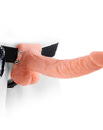 Fetish Fantasy Series 9 Inch Vibrating Hollow Strap On Flesh - Rapture Works