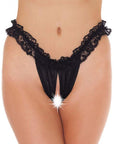 Frilly Black Open Brief - Rapture Works