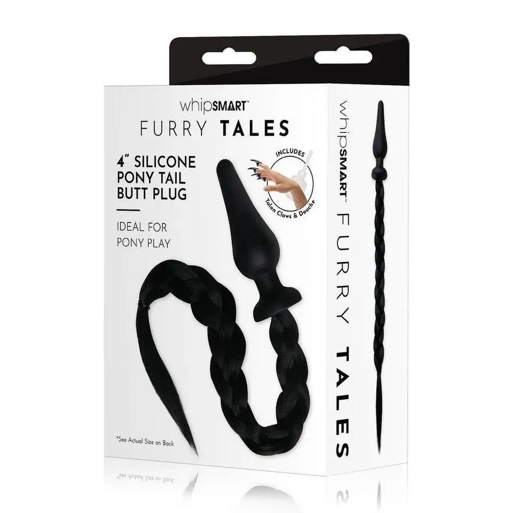 Furry Tales Black Pony Play Butt Plug - Rapture Works