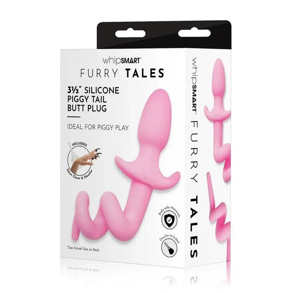Furry Tales Silicone Piggy Tail Butt Plug - Rapture Works