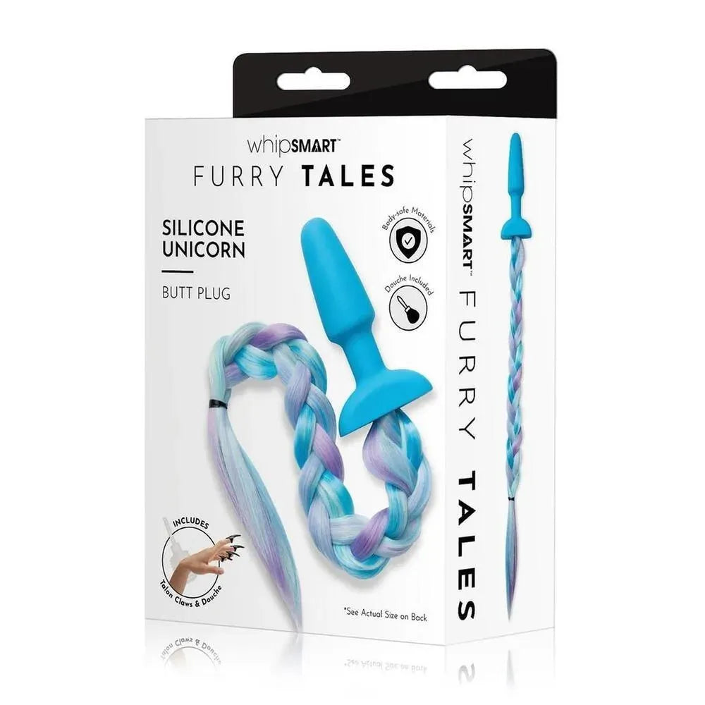 Furry Tales Silicone Unicorn Tail Butt Plug - Rapture Works