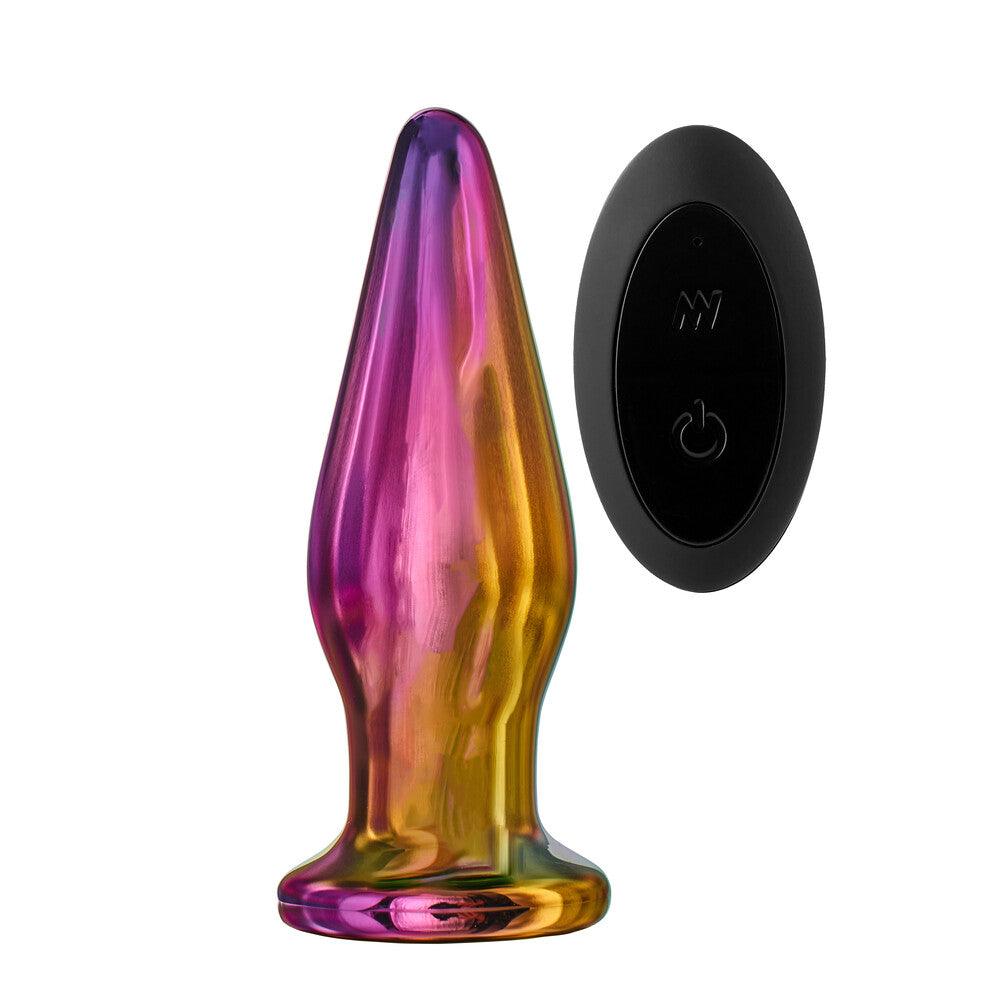Glamour Glass Remote Control Tapered Butt Plug - Rapture Works