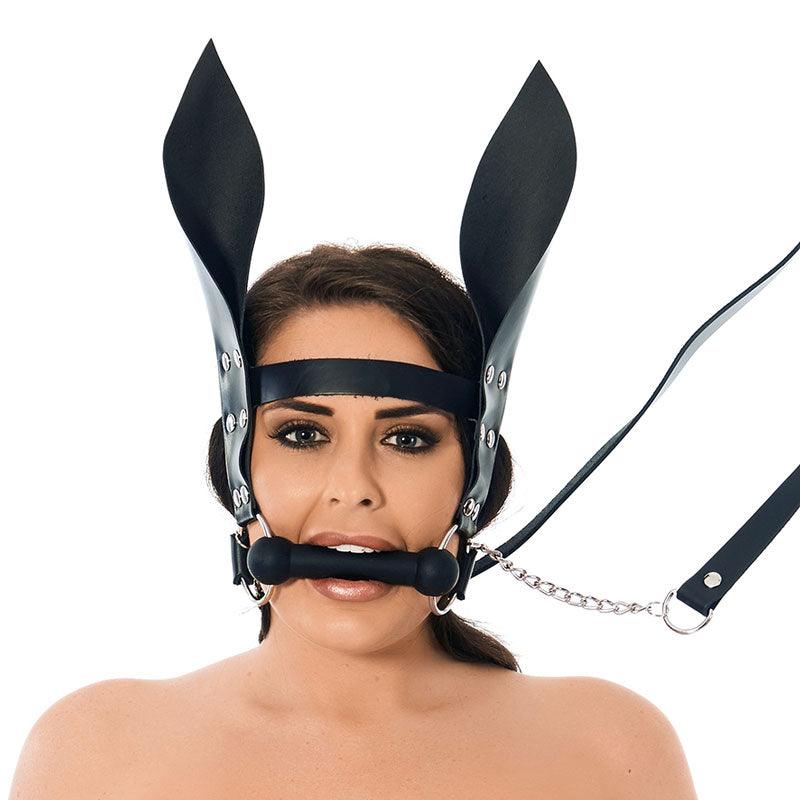 Horsebit Mouth Gag With Reins And Ears - Rapture Works