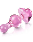 Icicles No.75 Pink Heart Glass Butt Plug - Rapture Works