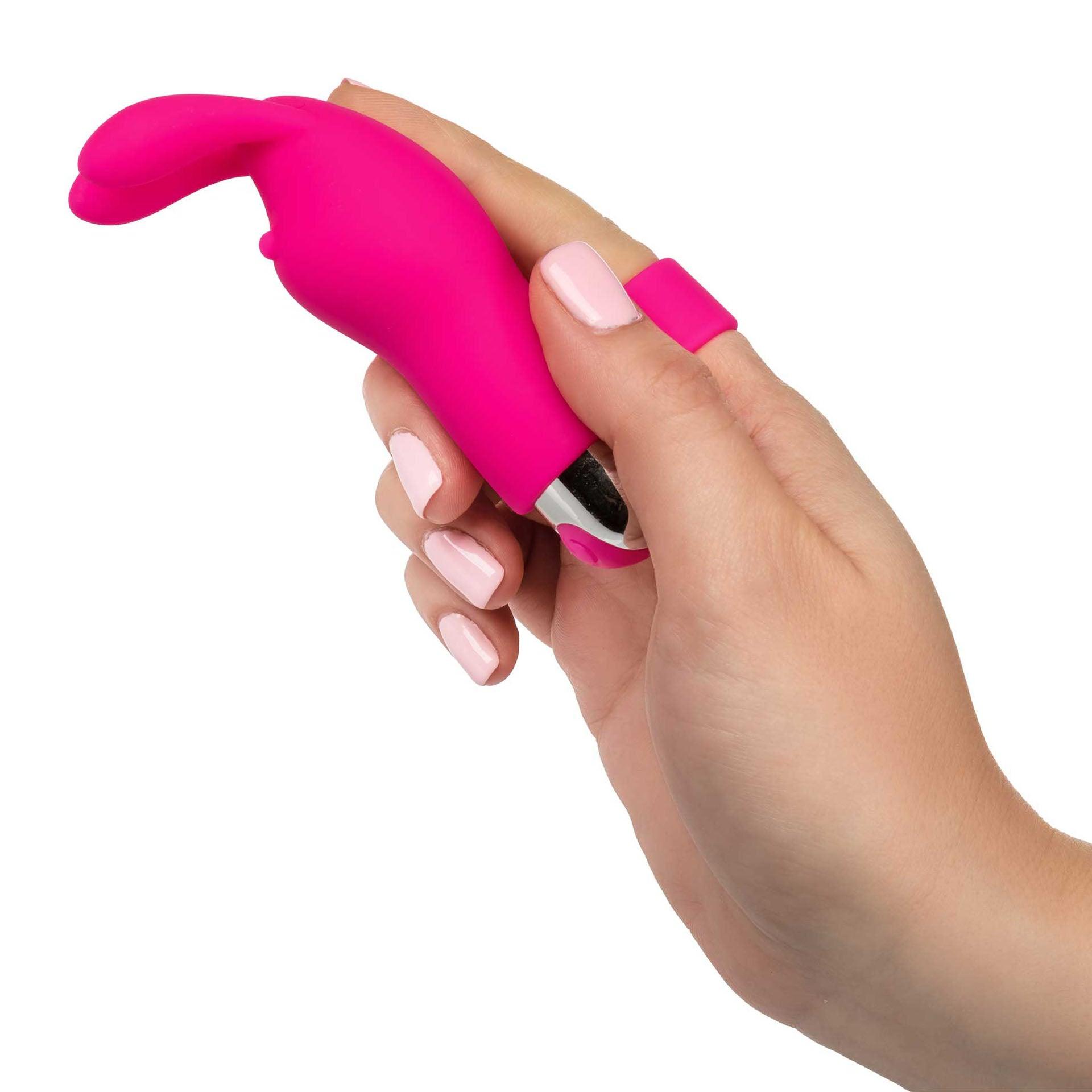 Intimate Play Pink Rechargeable Bunny Finger Vibrator - Rapture Works