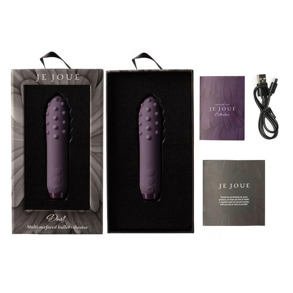 Je Joue Duet Multi Surfaced Bullet Vibrator Purple - Rapture Works