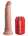 King Cock Elite 9 Inch Dual Density Vibrating Cock Flesh Pink - Rapture Works