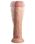 King Cock Elite 9 Inch Dual Density Vibrating Cock Flesh Pink - Rapture Works