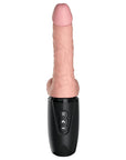 King Cock Plus Triple Threat 6.5 Inch Thrusting Cock Flesh Pink - Rapture Works