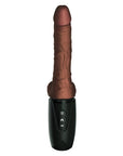 King Cock Plus Triple Threat 7.5 Inch Thrusting Cock Flesh Brown - Rapture Works