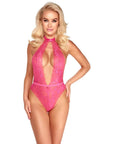 Kissable Halterneck Lace Body Pink - Rapture Works