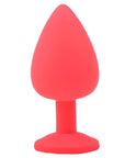 Large Red Jewelled Silicone Butt Plug - Rapture Works