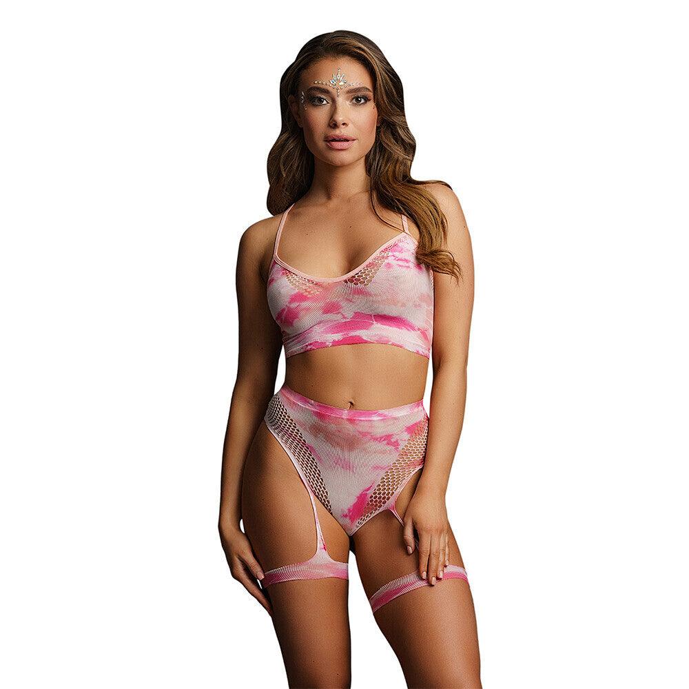 Le Desir Bliss Tie Dye 2 Piece Set With Garters UK 6 to 14 - Rapture Works