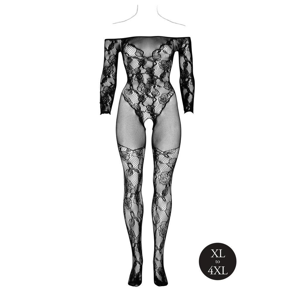 Le Desir Bodystocking With Off Shoulder Long Sleeves - Rapture Works