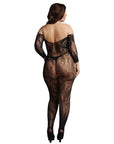 Le Desir Lace Sleeved Bodystocking UK 14 to 20 - Rapture Works