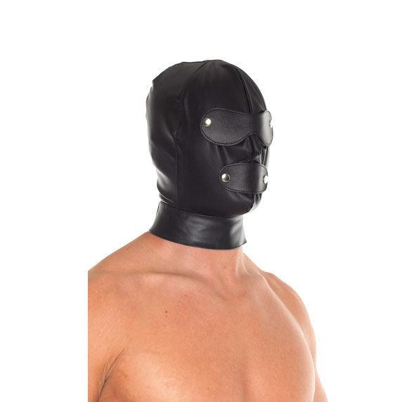 Leather Full Face Mask With Detachable Blinkers - Rapture Works