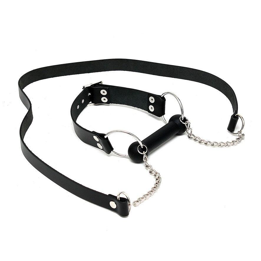 Leather Horse Bit Gag And Reins - Rapture Works