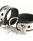 Leather Wrist Cuffs With Metal And Padlocks - Rapture Works