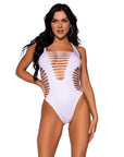 Leg Avenue Racer Back Thong Body White UK 6 to 12 - Rapture Works