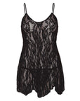 Leg Avenue Rose Lace Flair Chemise Black UK 14 to 18 - Rapture Works