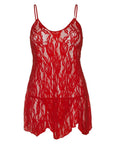 Leg Avenue Rose Lace Flair Chemise Red UK 14 to 18 - Rapture Works