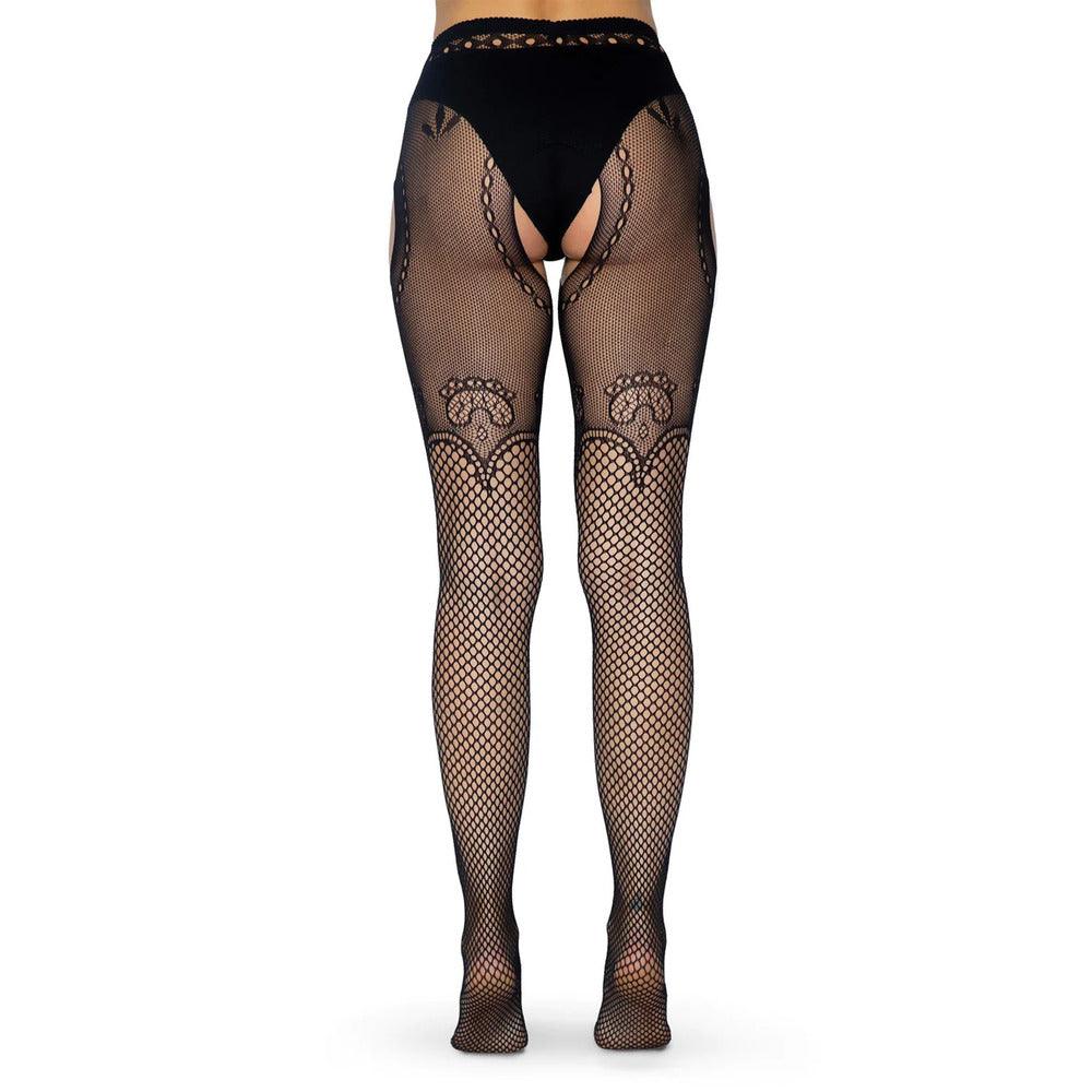 Leg Avenue Suspender Tight in Duchess Lace UK 8 to 14 - Rapture Works