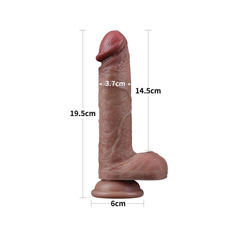 Lovetoy Dual Layered Silicone Dildo 7.5 Inches - Rapture Works