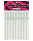 Lovetoy Pack Of 9 Willy Straws Glow In The Dark - Rapture Works