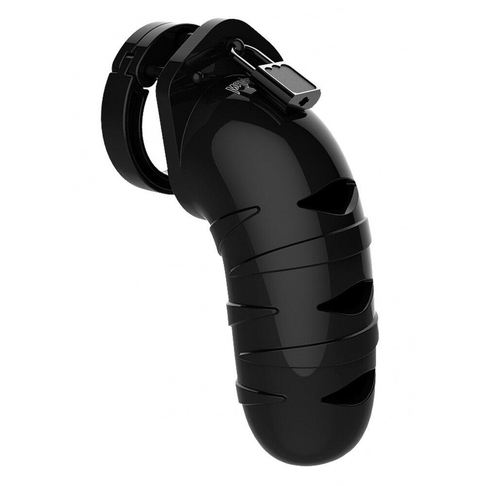 Man Cage 05 Male 5.5 Inch Black Chastity Cage - Rapture Works
